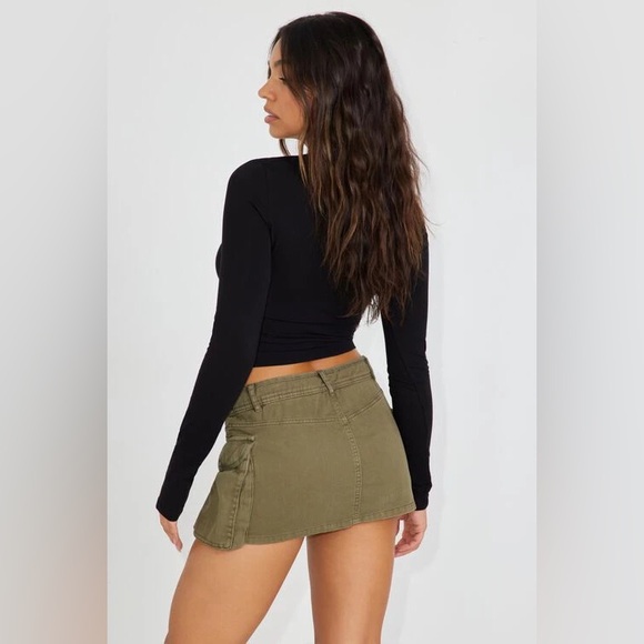 Garage Khaki‎ Green Cargo  Mini Skort size M - Picture 3 of 9
